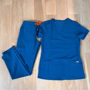 FIGS Alphs Blue Scrub Set- XXS